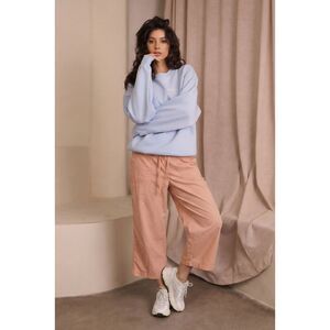 Vintage Y2K Zena Peach Cotton Drawstring Pants Wide Leg Cropped Size 16 NWT